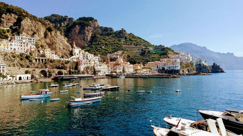 Heldagsutflukt med båt til Positano og Amalfi